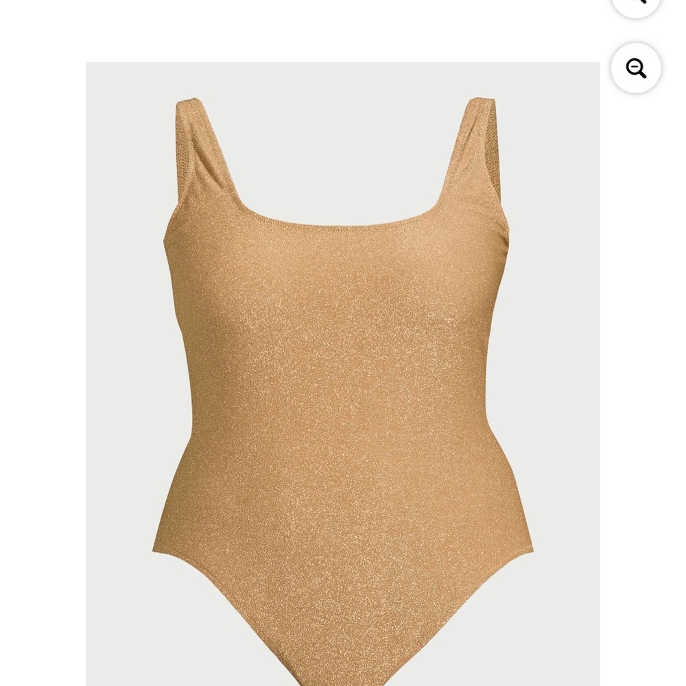 Metallic Shimmer Scoop Back One-Piece Tank Swimsuit for Women from Love & Sports